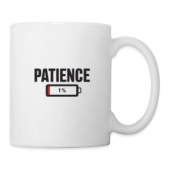 Batterie Akku Patience Geduld Arbeit Stress - Tasse - Weiß - Rechts