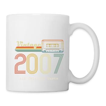 2007 Original 2007 Vintage Vintage Retro Jahrestag - Tasse - Weiß - Rechts