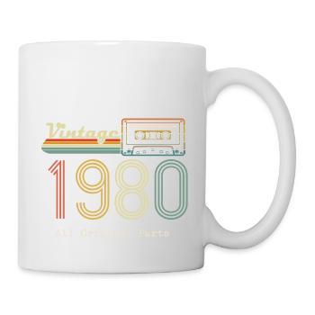 1980 Original 1980 Vintage Vintage Retro Jahrestag - Tasse - Weiß - Rechts