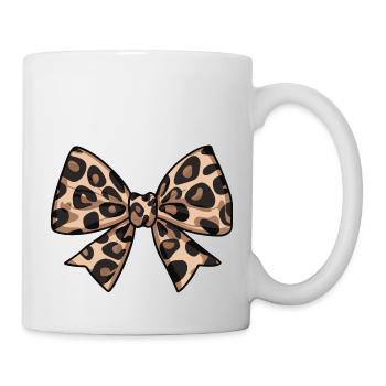 LARGE BOW WITH LEOPARD TREND - Mug - white - Right