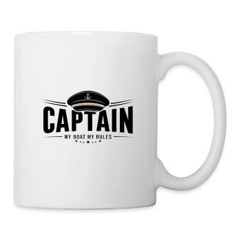 Captain Captain - My Boat My Rules Quote - Mug - white - Right