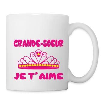 GROSSE SCHWESTER, ICH LIEBE DICH - Tasse - Weiß - Rechts