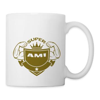 SUPER AMI - Mug blanc - blanc - Droite