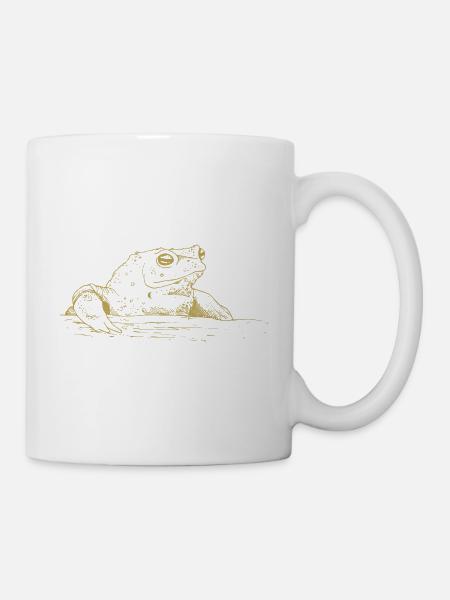 Illustrierte Designs mit Kröte - Tasse - Weiß