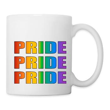Pride Pride Pride LGBTQ gay pride rainbow - Mug - white - Right