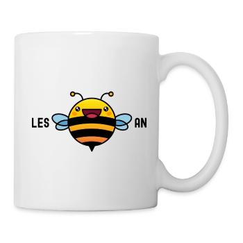 Les Bee An - Fière d’être lesbienne - Soutien LGBTQ, - Mug blanc - blanc - Droite