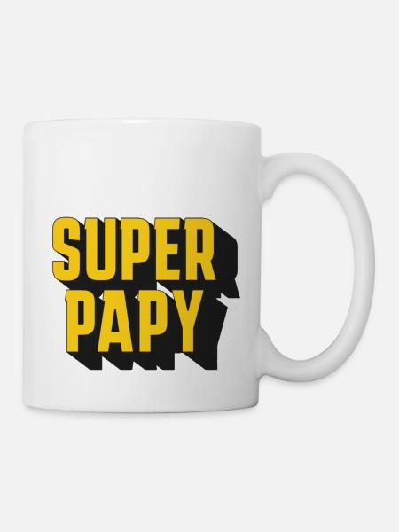 SUPER PAPY! - Mug blanc - blanc