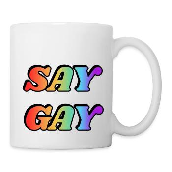 SAY GAY LGBTQ pride accessories - Mug - white - Right