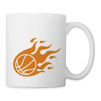 basketball fire - Tasse - Weiß - Rechts