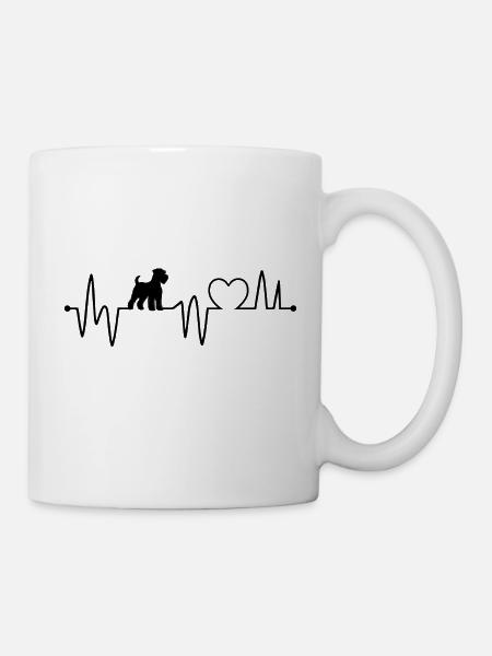 Herzschlag Hund Hund - Tasse - Weiß