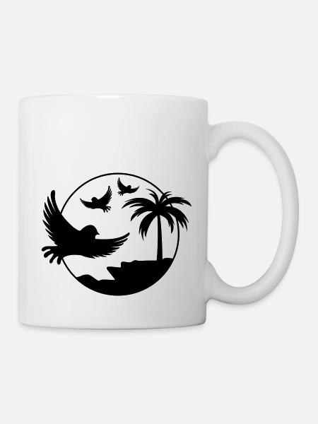 paradise birds - Tasse - Weiß