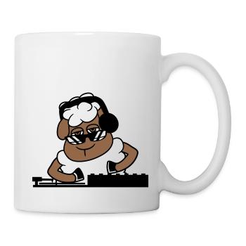 Cool DJ Sheep Sheep Mixer Musique de fête - Mug blanc - blanc - Droite