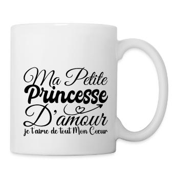Cadeau princesse d'amour, ma princesse je t'aime - Mug blanc - blanc - Droite