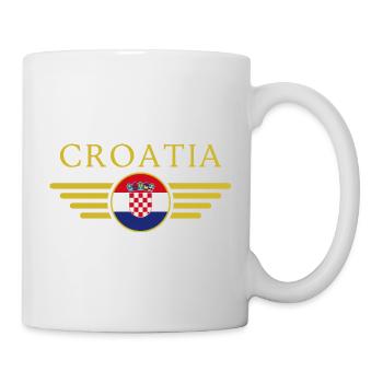 J’aime la Croatie, T-shirt design de style élégance - Mug blanc - blanc - Droite