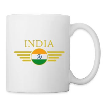 Ich liebe Indien, Stil Design T-Shirt - Tasse - Weiß - Rechts