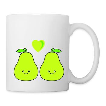 Poire Comique Amour - Mug blanc - blanc - Droite