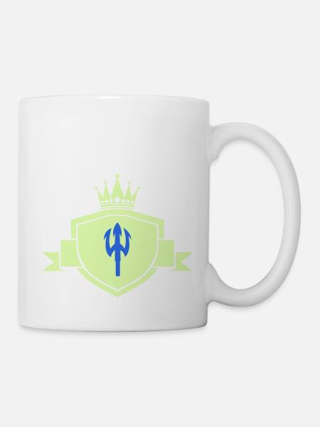 dreizack wappen - Tasse - Weiß
