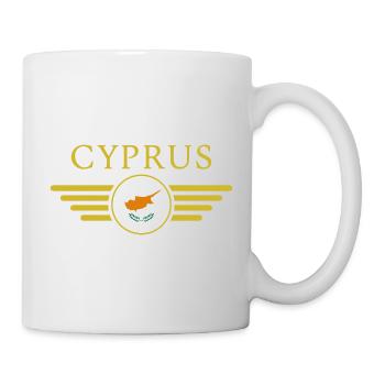 Ich liebe Zypern, Eleganz Stil Design T-Shirt - Tasse - Weiß - Rechts
