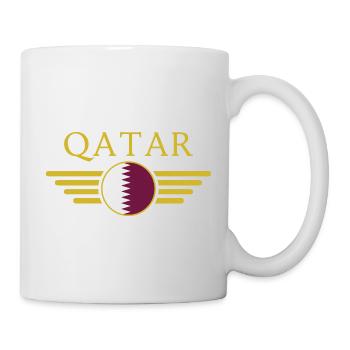 I Love Qatar, Elegance Style Design T-Shirt - Mug - white - Right