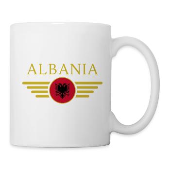 Ich liebe Albanien, Eleganz Stil Design T-Shirt - Tasse - Weiß - Rechts