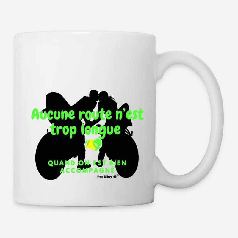 FR49- Aucune route n’est trop longue version Green - Mug blanc - blanc