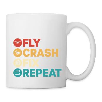 Fly crash Fix Répéter Drone Pilote RC Vol - Mug blanc - blanc - Droite
