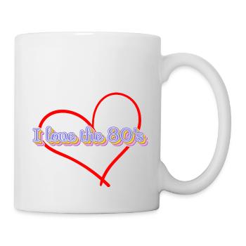 J’adore les années 80 - Mug blanc - blanc - Droite