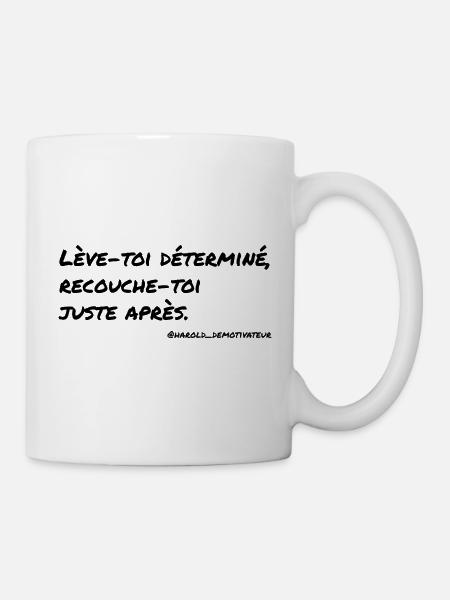 Lève-toi déterminé,... - Mug blanc - blanc