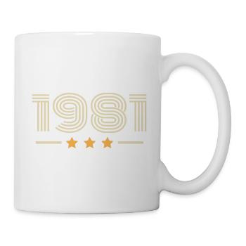 Legendär seit 1981 Geburtstagsgeschenk 1981 - Tasse - Weiß - Rechts