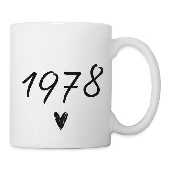 1978 coeur anniversaire - Mug blanc - blanc - Droite