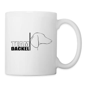 TEAM Dackel Hunde Hund Wilsigns - Tasse - Weiß - Rechts