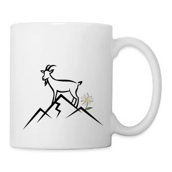 Berg, Alpen - Tasse - Weiß - Rechts