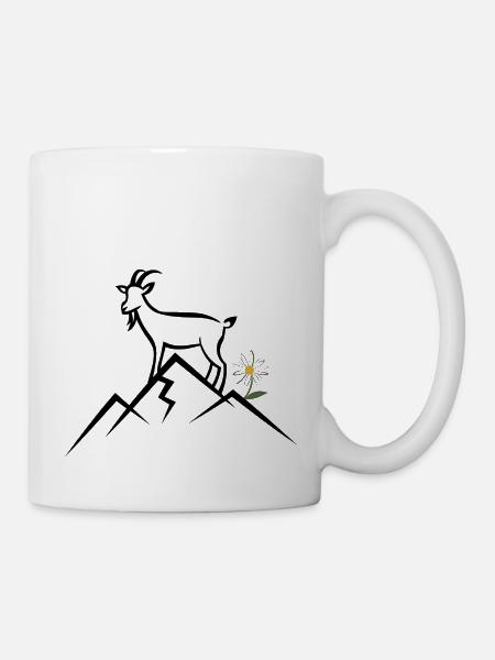 Berg, Alpen - Tasse - Weiß