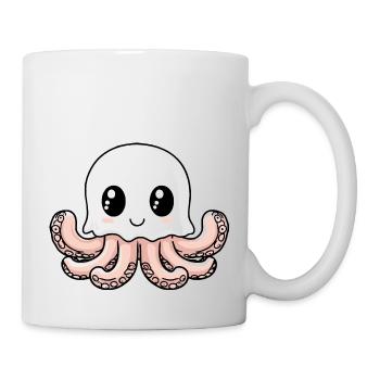Octopus Halloween Comic Ghost - Mug - white - Right