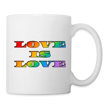 Rainbow Love is Love - Mug - white - Right