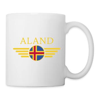 Ich liebe Åland, Eleganz Stil Design T-Shirt - Tasse - Weiß - Rechts