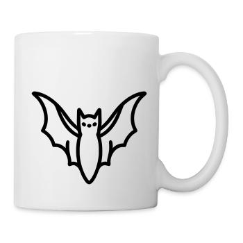 Contour de chauve-souris mystique pour Halloween - Mug blanc - blanc - Droite