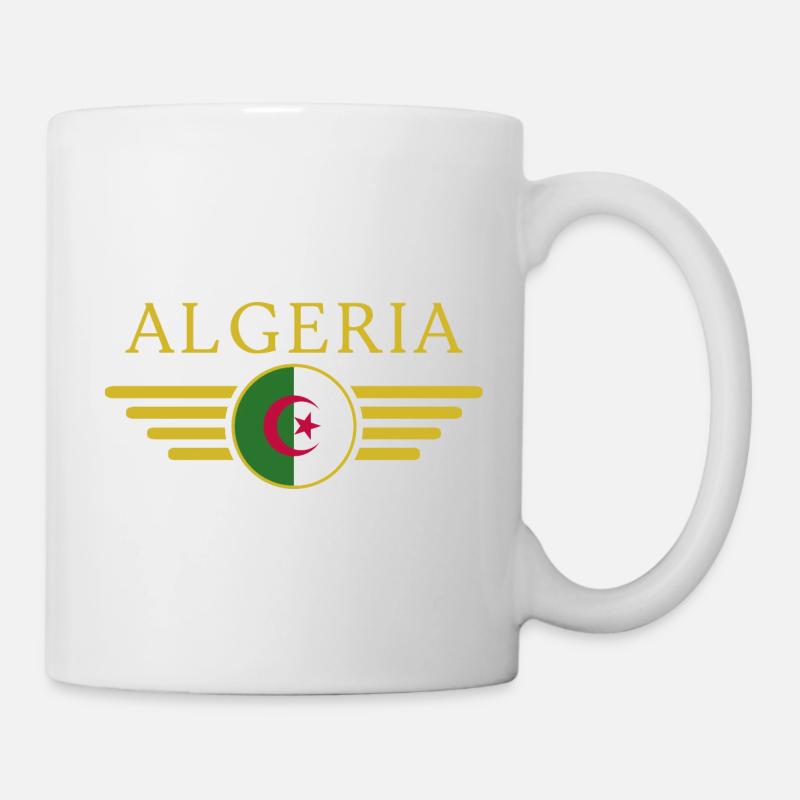 J’aime l’Algérie, T-Shirt Design Style Élégance - Mug blanc - blanc