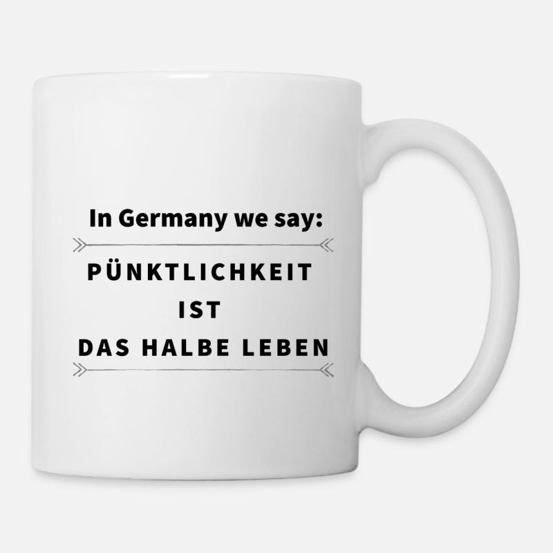 PUNCTUALITY IS HALF THE BATTLE - Mug - white