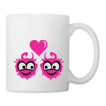 Amour monstre - Mug blanc - blanc - Droite