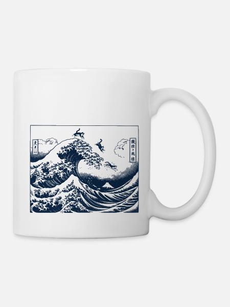 Neko Fuji San Kätzchen - Tasse - Weiß