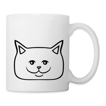 Pretty Cat Looking Happy Cheerful Smiling - Mug - white - Right