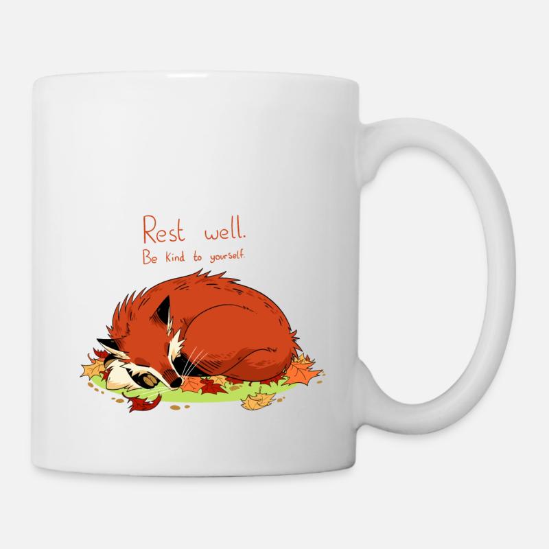 Fox - Rest Well - Mug - white