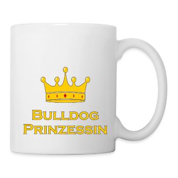 Bulldog Prinzessin – Krönendes Design - Tasse - Weiß - Rechts