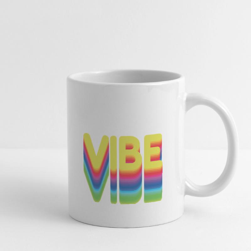 Nur gute Vibes - retro style Tasse
