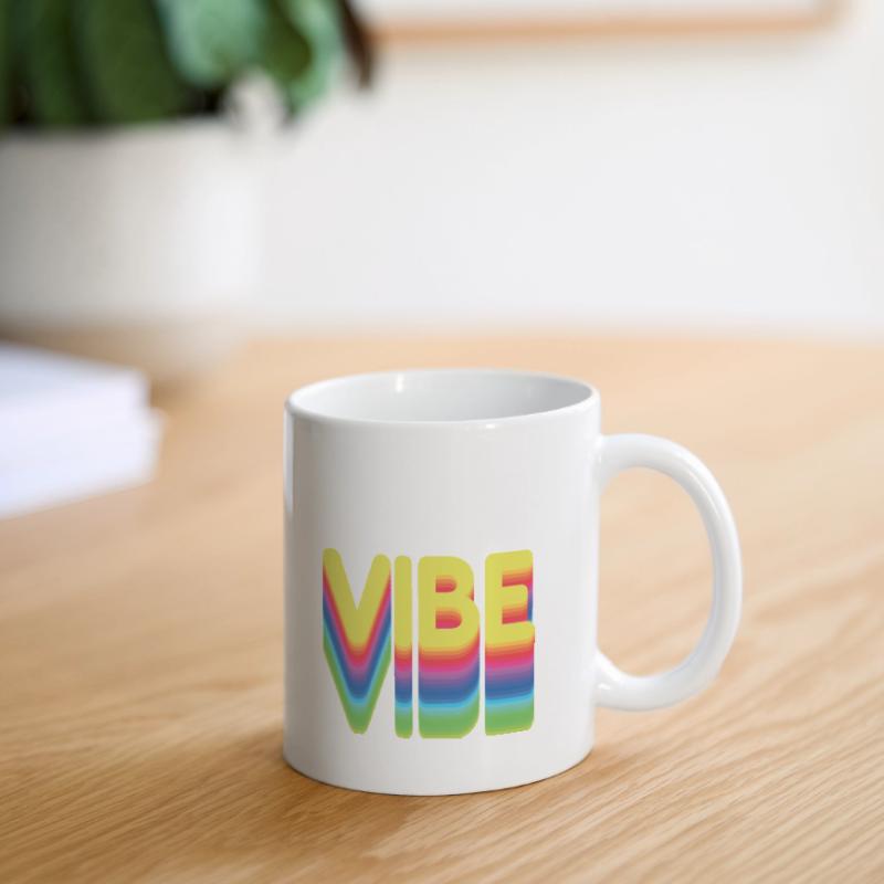Nur gute Vibes - retro style Tasse