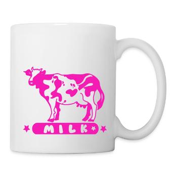 Vache Kawaii Rose - Mug blanc - blanc - Droite