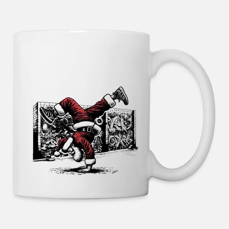 Breakdance Santa - Tasse - Weiß