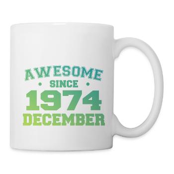 Geburtstag Dezember 1974 - Geschenk Dezember 1974 - Tasse - Weiß - Rechts