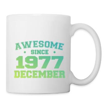 Birthday December 1977 - Gift December 1977 - Mug - white - Right